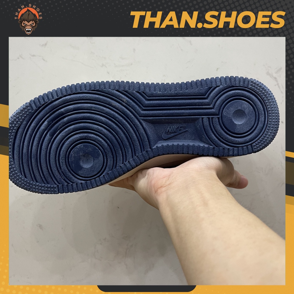 Giày Air Force 1 Low 07 Cream White Navy Skate, AF1 Trắng Móc Xanh Đế Xanh - Than.Shoes