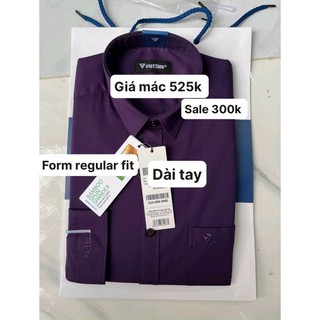 Việt tiến Áo sơ mi giá 525k sale 240k Form regular fit