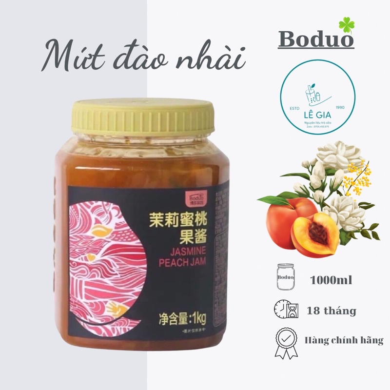 Mứt đào nhài Boduo hộp 1kg