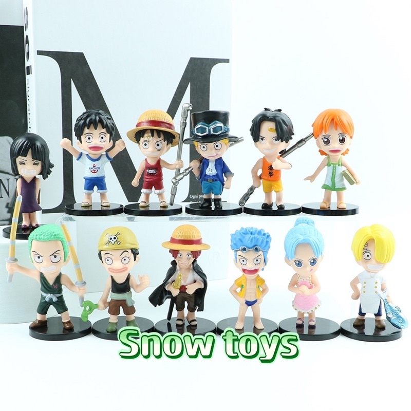 Mô hình One Piece hồi nhỏ - Mô hình Nami Franky Sanji Zoro Shanks Robin Sabo Ace Luffy Usopp Vivi hồi bé - Cao 8cm~9cm