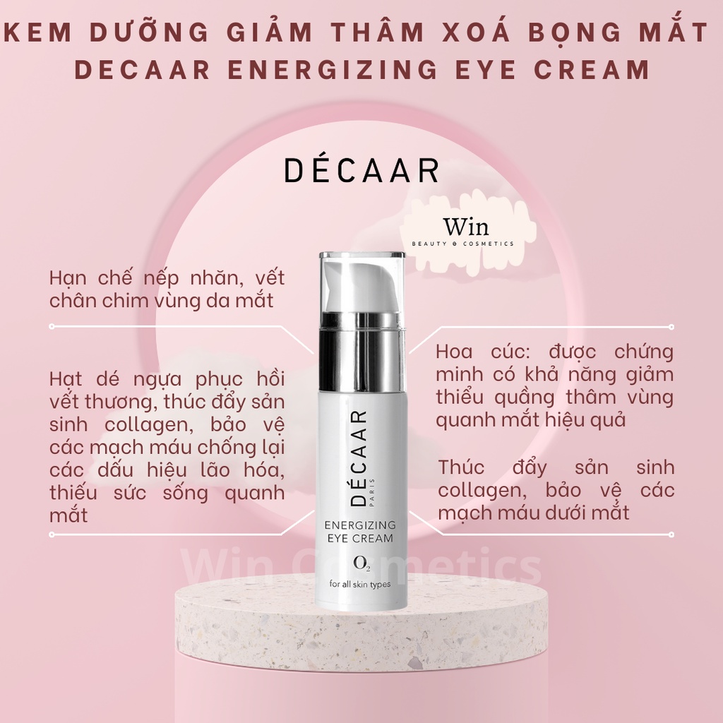 [Hàng công ty] Kem dưỡng mắt Decaar Energizing Eye Cream