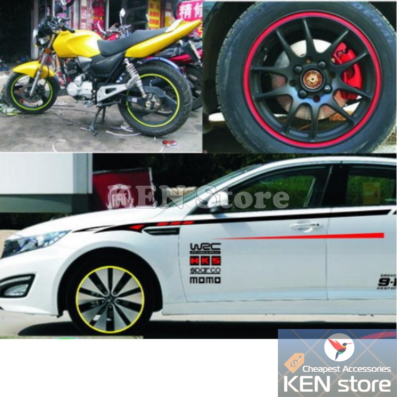 Tem chỉ phản quang dán vành mâm xe máy oto