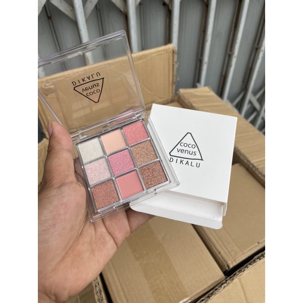 Phấn mắt DIKALU co venus 9 ô nhũ lấp lánh