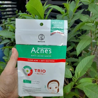 [thanh lý HSD 10/2023] Mặt nạ Acnes dành cho da dầu và mụn (3 Miếng/Gói)
