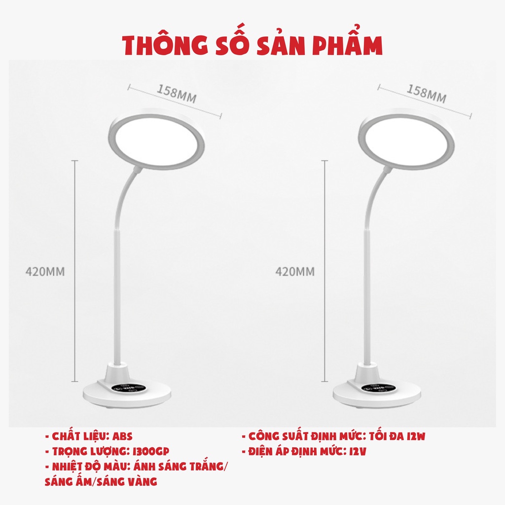 Đèn học để bàn Sakawin BeeLight 2000, Đèn học chống cận cao cấp 3 Chế độ sáng Bảo vệ mắt khi học tập làm việc