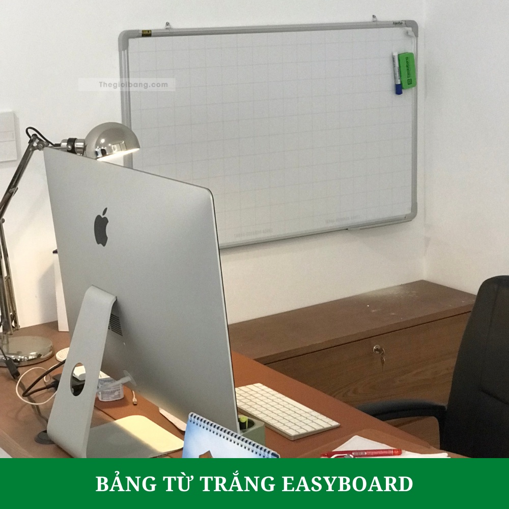 Bảng Từ Trắng Viết Bút Lông Easyboard Tân Hà - KT 40x60cm, 60x80cm, 60x100cm, 80x120cm - Tặng Bút + Khăn Lau