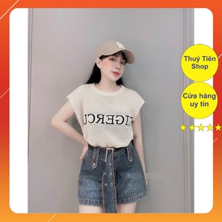 Áo sát nách lưới thêu chữ tiger
