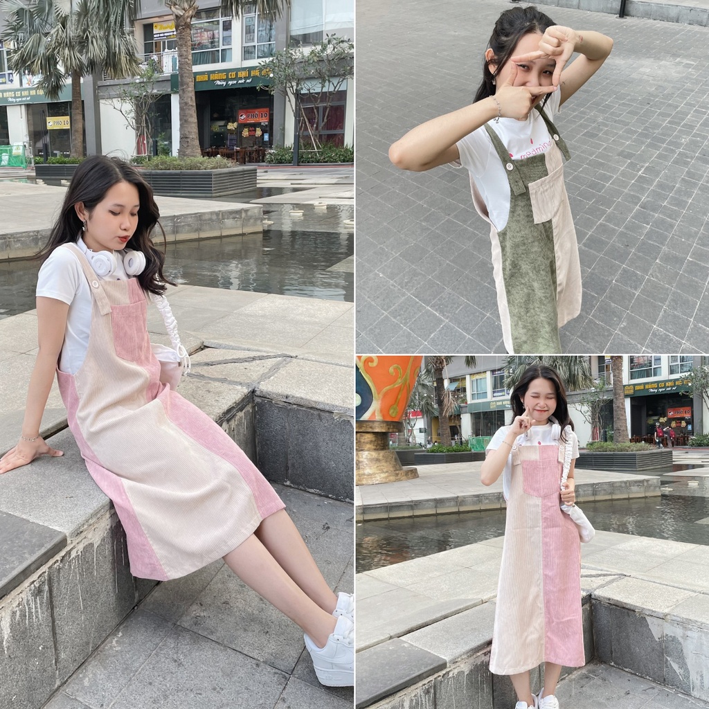 Yếm nữ VM Shop phối màu túi trước 2 nút (không kèm áo) 16165 YVU00003