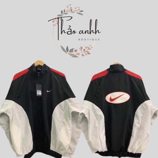Áo khoác gió NIKE nam nữ,form unisex chất vải dày dặn,áo phối màu cực chất