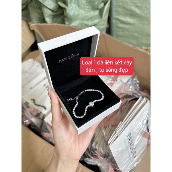 Vòng tay pandora đá hình tròn sáng cực đẹp