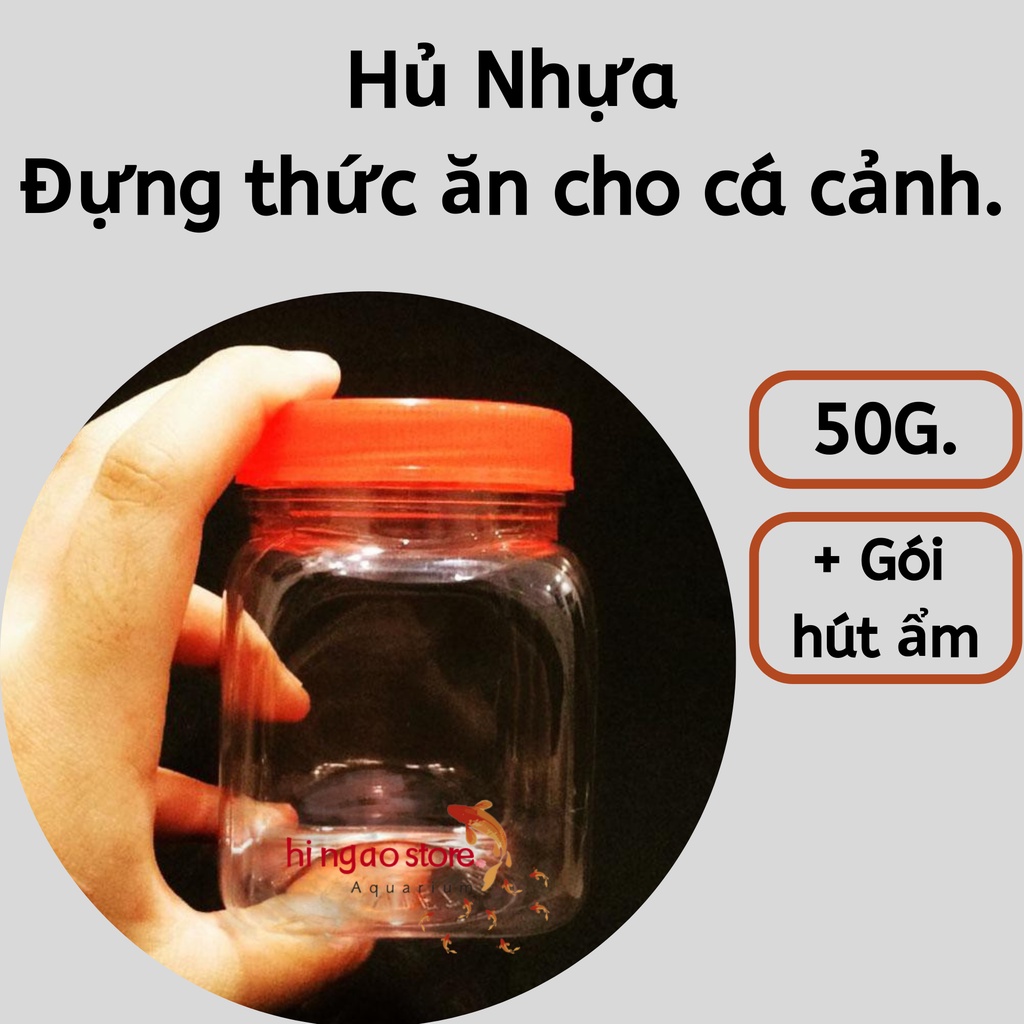 Hủ nhựa đựng thức ăn cá cảnh - Phụ kiện cá cảnh | Hingaostore.