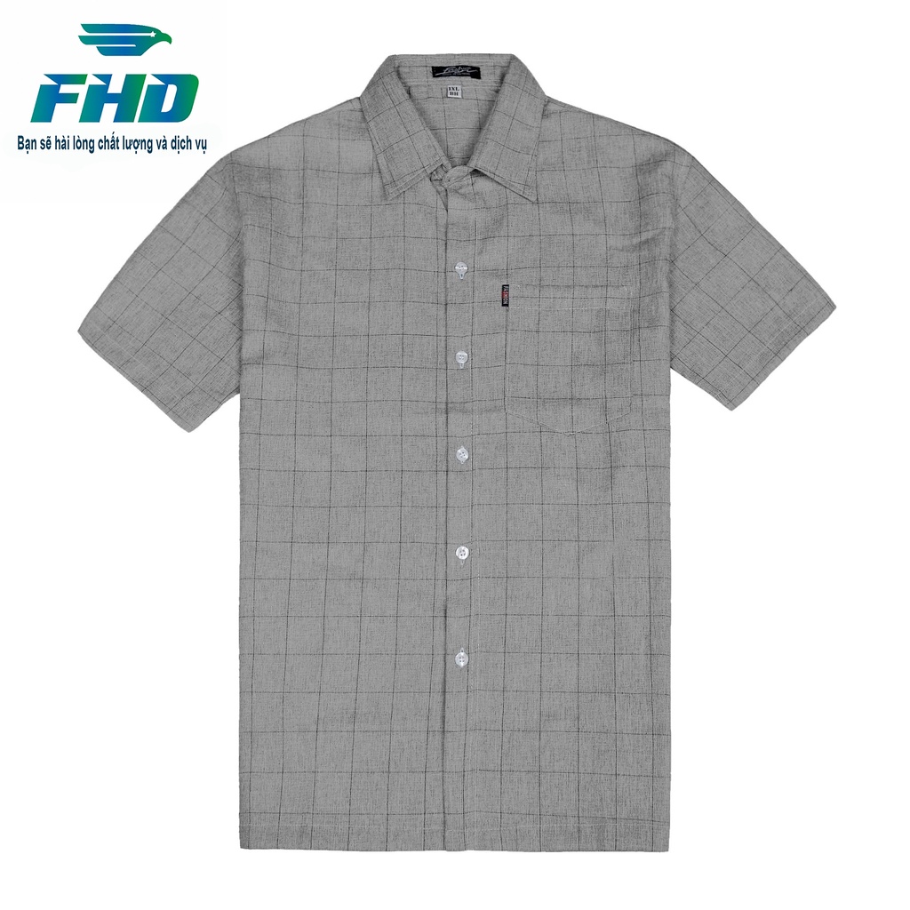 Áo đũi sơ mi nam trung niên họa tiết kẻ sọc caro chất vải thoáng mát thấm hút mồ hôi màu sắc tươi trẻ FHDA024_1