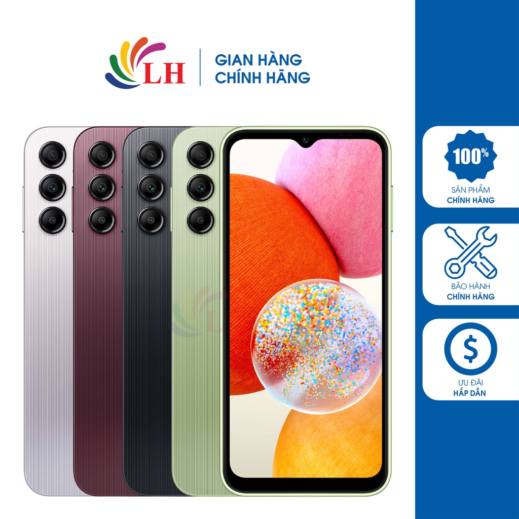 Điện thoại Samsung Galaxy A14 LTE (4GB/128GB) - Hàng chính hãng - Bộ 3 camera sắc nét, đa nhiệm mượt mà