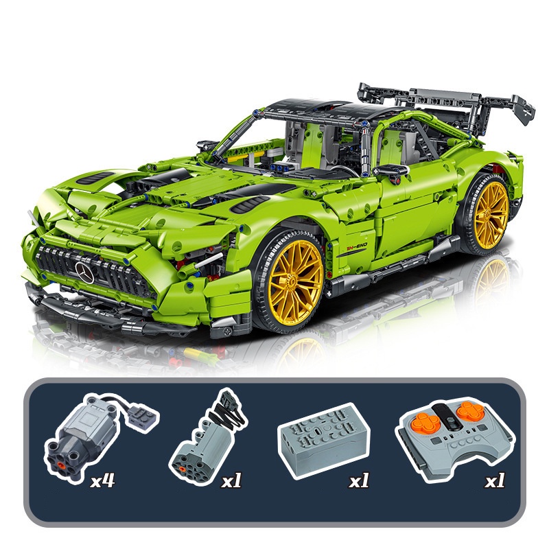 Đồ Chơi Lắp Ráp Lego Mô Hình Điều Khiển Từ Xa RC Technic Siêu Xe Mercedes GTR  AMG Tỉ Lệ 1:8 No.10089 Với 900+ Mảnh Ghép