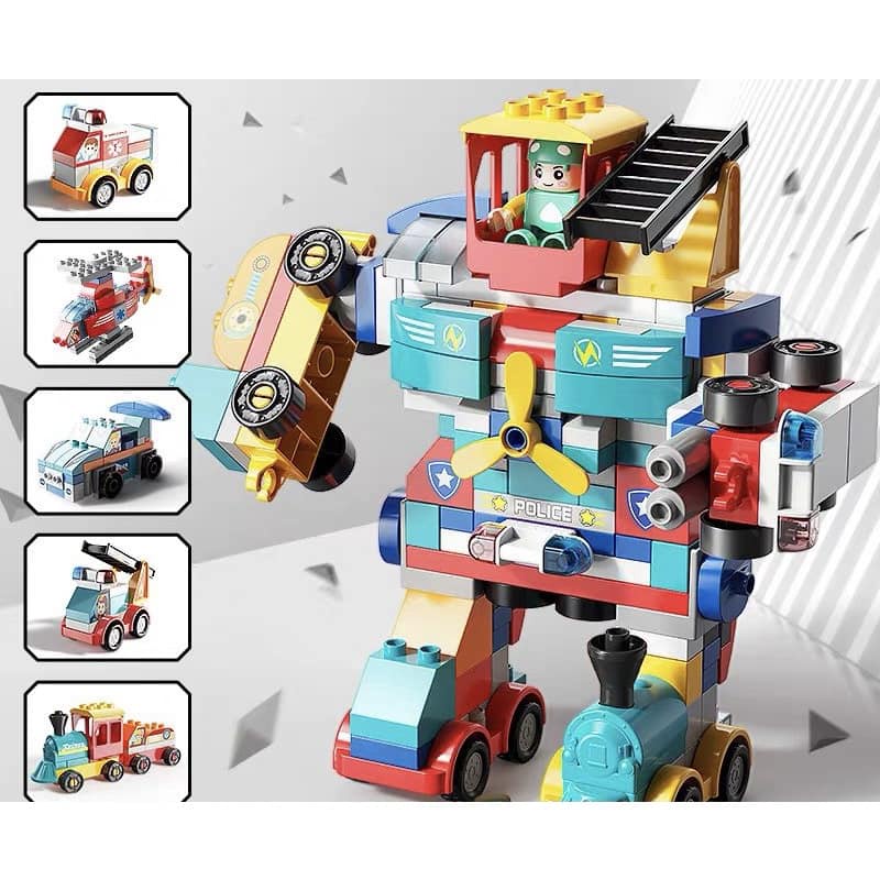 Đồ Chơi Lắp Ráp Duplo Biến Hình Robot 195 Chi Tiết - Đồ Chơi Trẻ Em Thông Minh Phát Triển Tư Duy Sáng Tạo