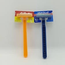 Dao cạo râu cán vàng - xanh gillette super thin