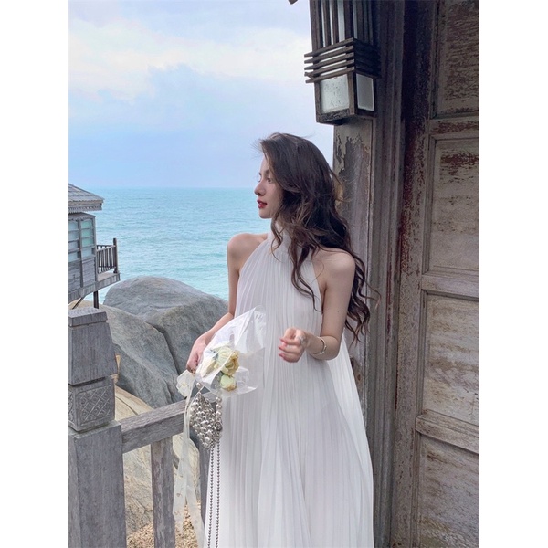 /ordertaobao/ Đầm Trắng Dài Dập Ly