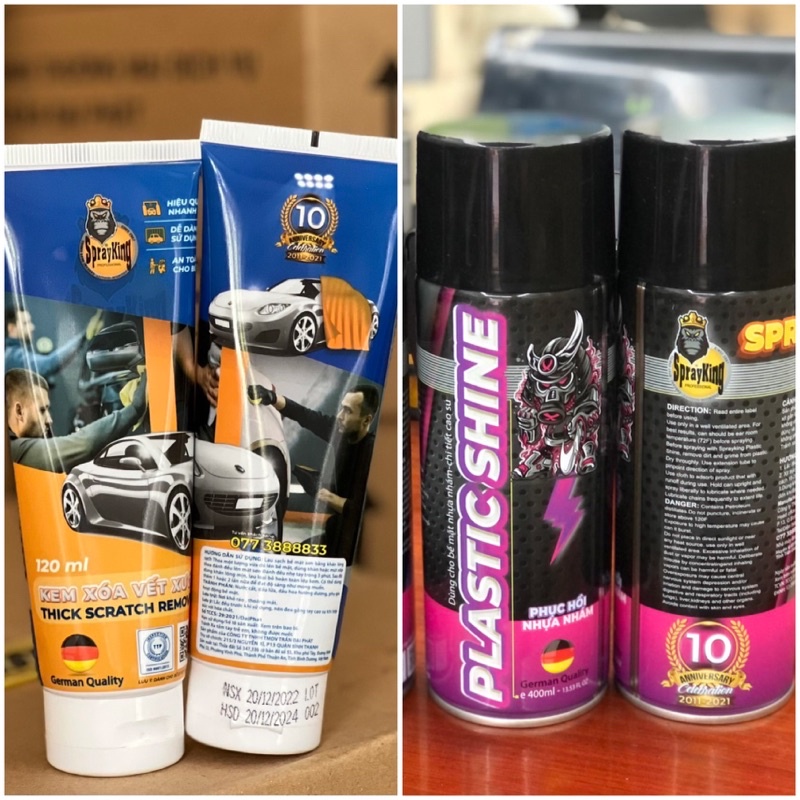 Combo Sprayking làm sáng bóng xe