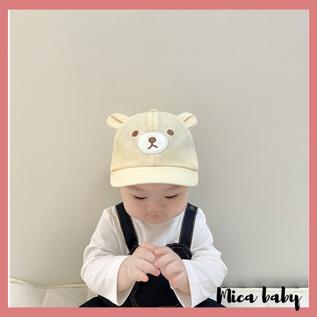 Mũ nón lưỡi trai trẻ em hình mặt cún có điều chỉnh đáng yêu cho bé MH229 Mica baby