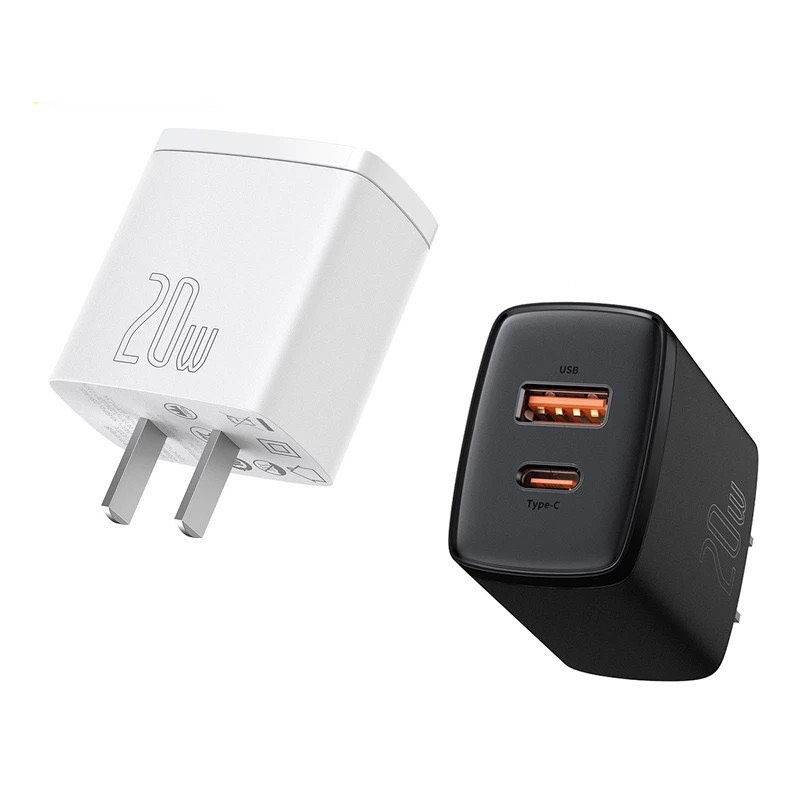 Củ sạc nhanh 20w Gutek PD01 Cốc sạc 2 cổng USB Type-C hỗ trợ QC3.0 PD cho điện thoại 8/X/11/12/13/14 Promax