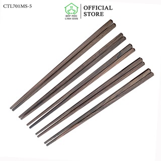 Đũa Gỗ Mun Sọc Tự Nhiên Để Mộc Siêu Sạch HAHANCO [CTL701MS]