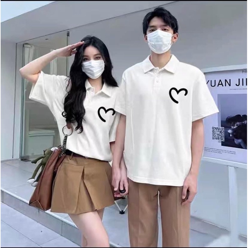 Áo polo đôi trái tim Neocouple