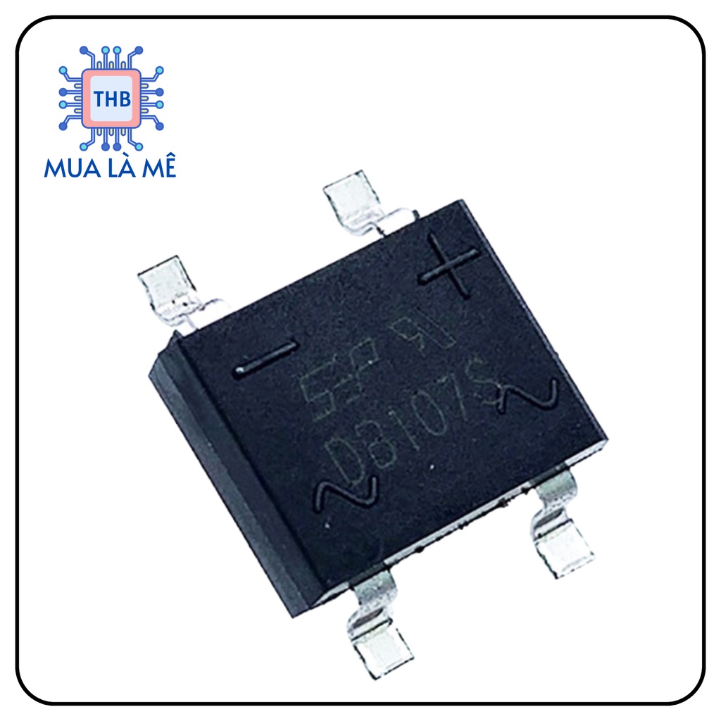 Cầu diode DB107S 1A- 1000V SOP-4 (Túi 10 con )