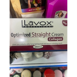 Thuốc Ép Duỗi Tóc Lavox Tím Collagen 500ml x2
