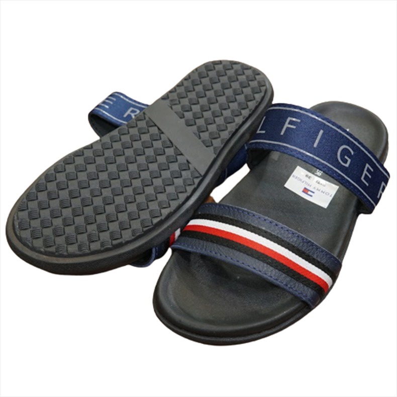 Dép T.O.M.M.Y 2 quai ngang- Xanh navy
