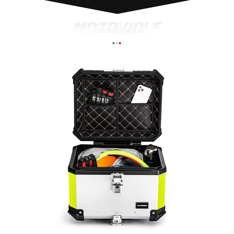 Thùng nhôm 35L 45L 50L MOTOWOLF chính hãng - Top box motocycle