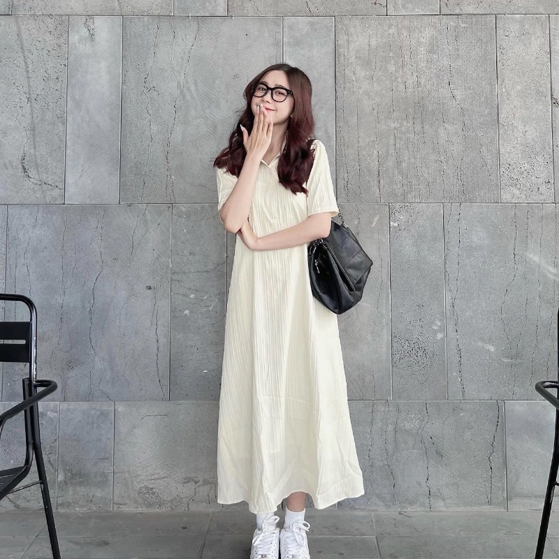 Váy Polo Cổ Đức Dáng Dài Nhiều Màu Freesize Tặng Kèm Váy 2 Dây