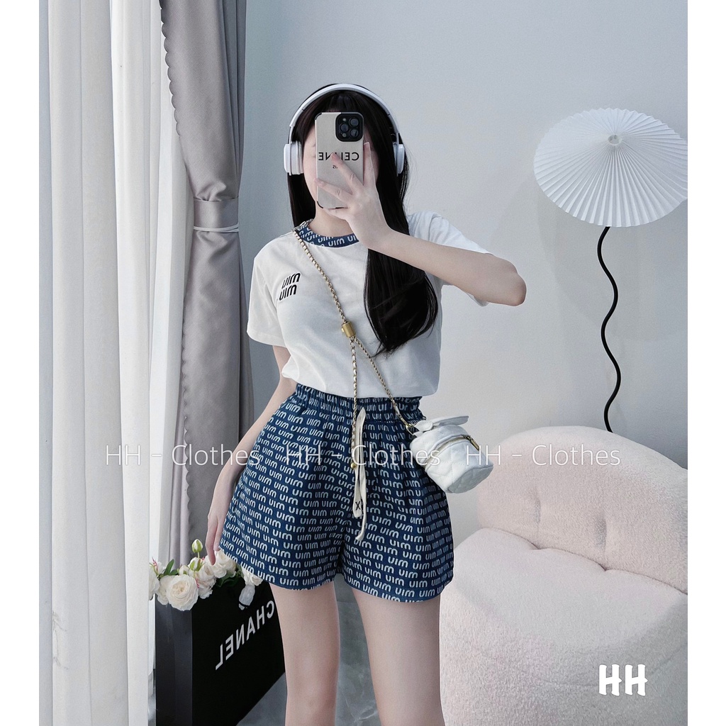 Set áo và quần Short jean MIUMIU