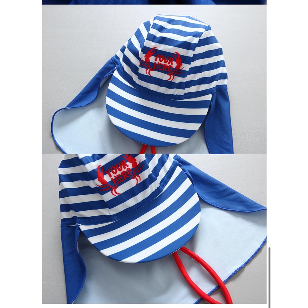 SET ĐỒ BƠI KÈM NÓN CHỐNG NẮNG UPF50+ CHO BÉ