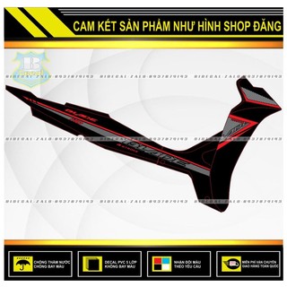 Tem rời wave blade 110 chế phối đỏ đen nhám