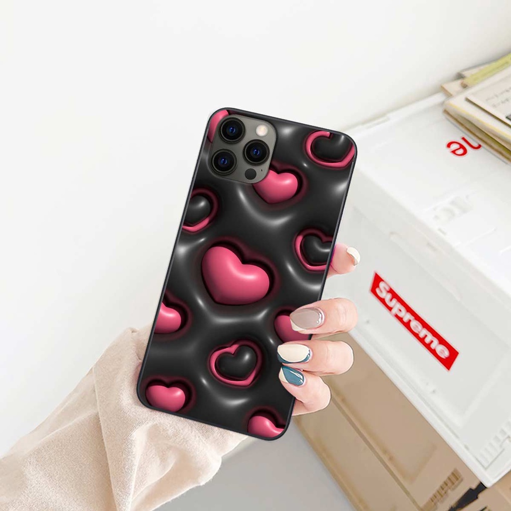 Ốp lưng iPhone 11 12 11Pro 12Pro Pro Promax Max hình in 3D gấu nâu cute, trái tim kẹo dễ thương, rẻ bền đẹp