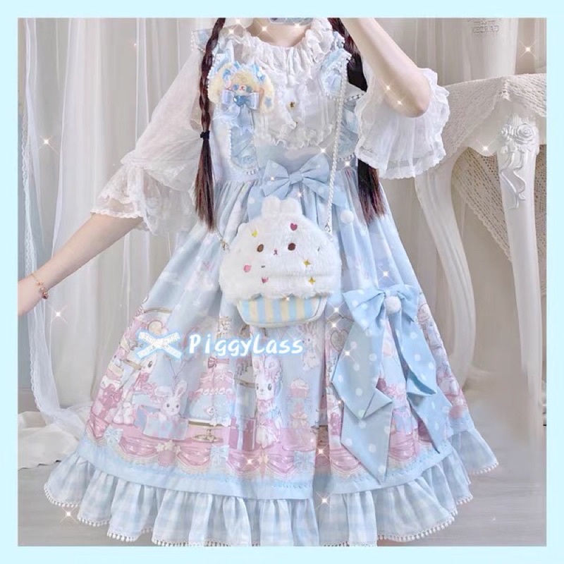 YASAS0191-Túi xách lolita bánh hình thỏ