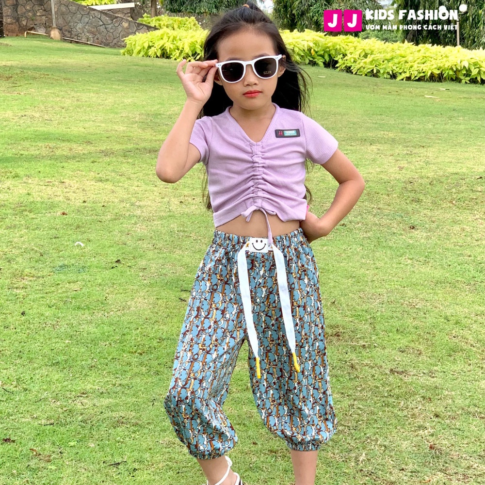 Bộ thời trang Xuân Thu bé gái, Bộ thời trang quần Jogger áo crop top dễ thương [FREESHIP EXTRA] - JJ Kids Fashion