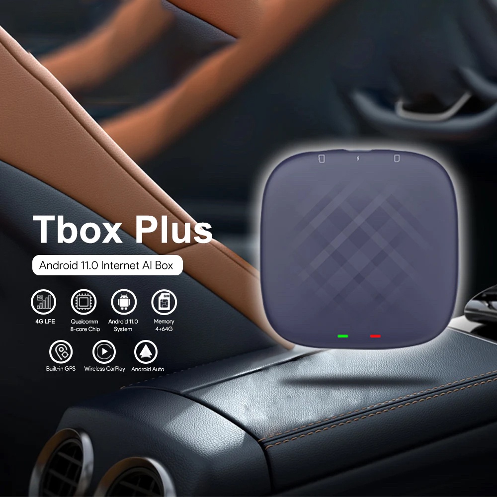 Android Box Carlinkit TBox Plus Snapdragon 665, RAM 4/8GB, ROM 64/128GB, Hỗ Trợ Apple Carplay/Android Auto