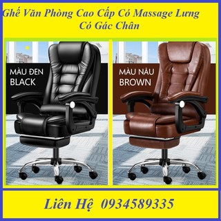 Ghế giám đốc massage đa điểm ghế văn phòng có gác chân bọc da cao cấp, ghế game, ghế giám đốc chân xoay có ngả lưng