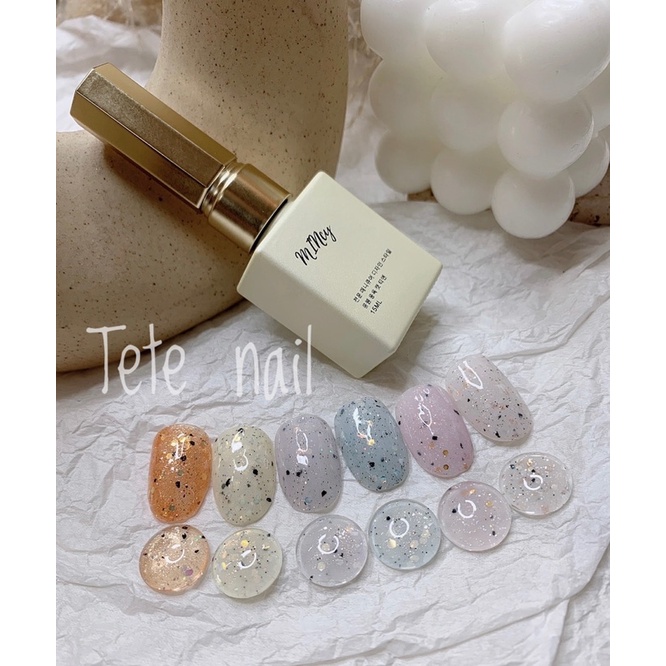 Set 6 chai sơn gel nhũ cát, nhũ cát hot trend  - tetenail