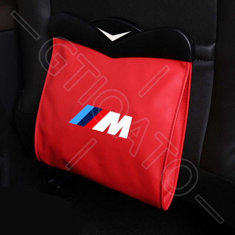 GTIOATO Cho BMW M Thùng Rác Ô Tô TúI Treo Sau Ghế Ô Tô Da Túi Để Đồ Sau Ghế Ô Tô Thùng Đựng Rác Ô Tô Thùng Rác Treo Sau Ghế Xe Hơi Trang Trí NộI ThấT Ô Tô Cho BMW X4 E46 E90 F30 F10 1 X2 8 118I 320i M4 E60 218i X5 M3 318i X7 E39 7 E36 E30 530i