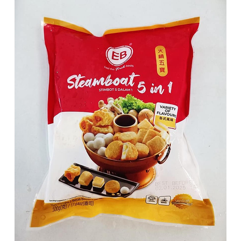 Gói 500g set lẩu / chiên 5 món 5in1 Steamboat EB Malaysia