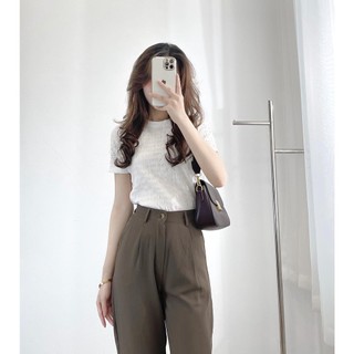 [Sẵn/Video] Áo Thun Xốp Trơn Cổ Tròn Basic Dễ Mặc