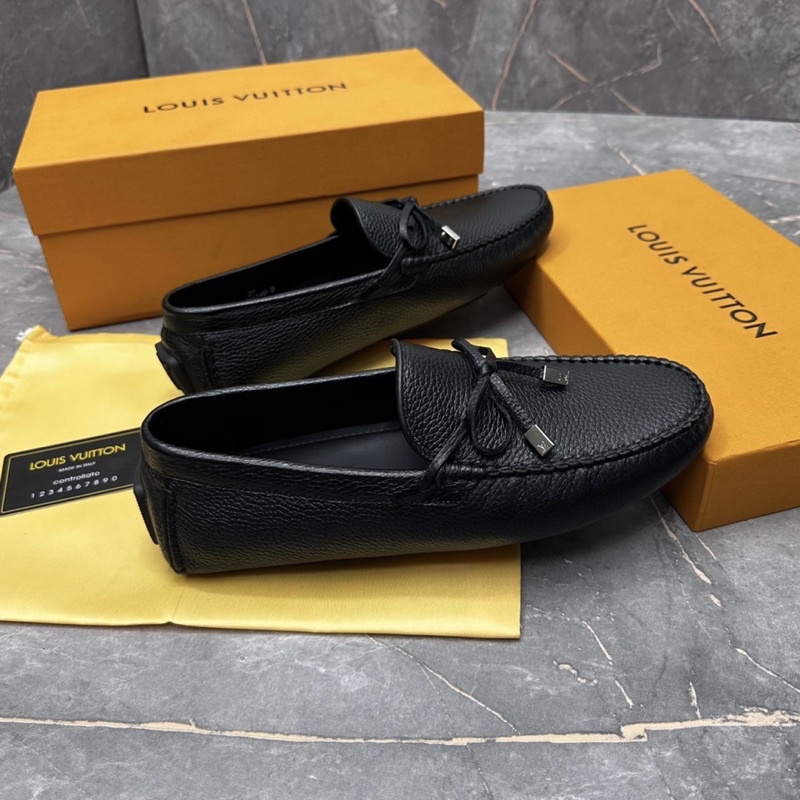 Giày da nam LV hoạ tiết nơ đế cao cấp bản mới 2023