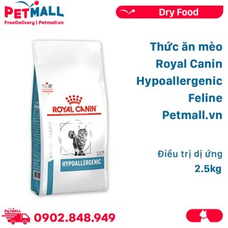 Thức ăn mèo Royal Canin Hypoallergenic Feline 2.5kg - Hỗ trợ dị ứng Petmall