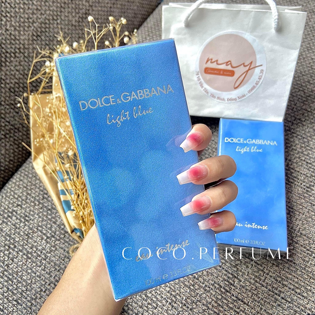 Nước hoa nữ DG Light Blue Intense 100ml - hương thơm biển aquatic mát mẻ - coco.cosmetic