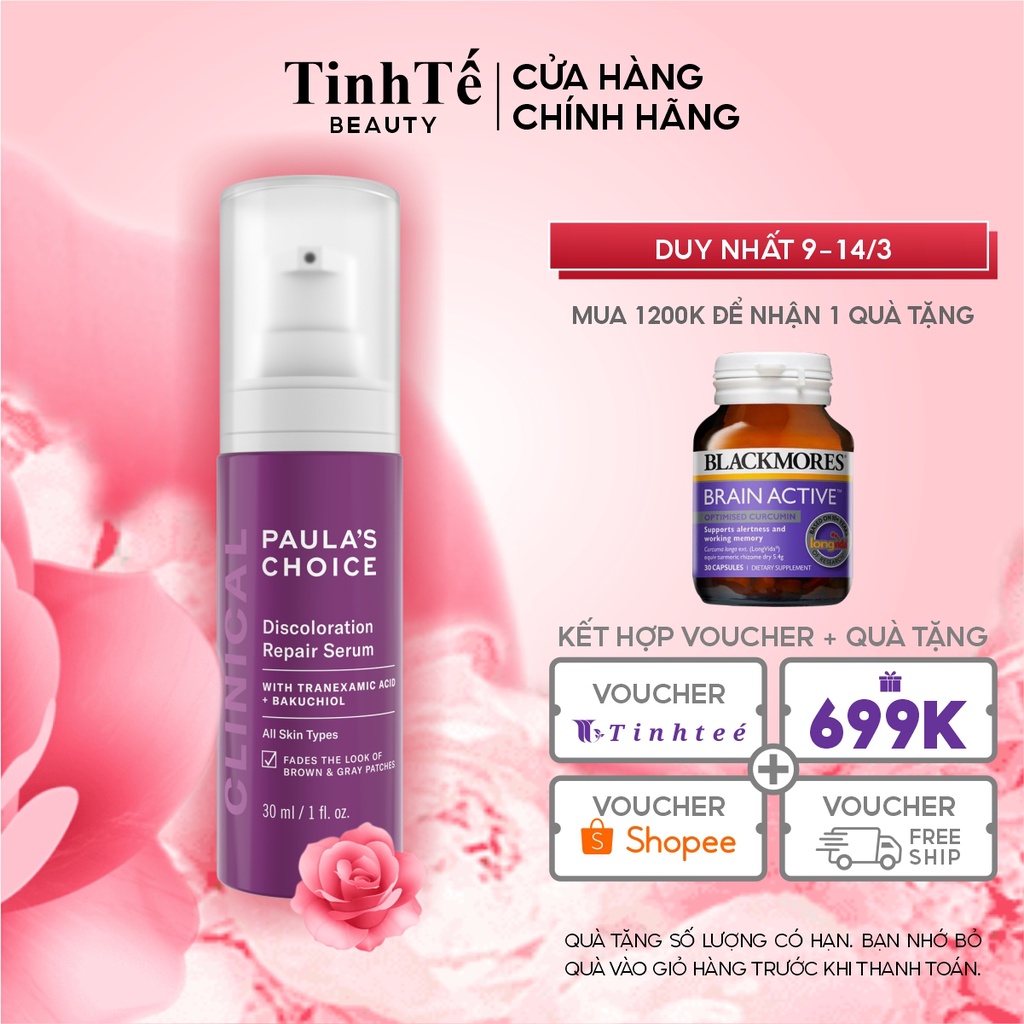 Tinh chất làm mờ thâm nám và đều màu da tối ưu Paula's Choice Clinical Discoloration Repair Serum 30ml