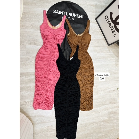 Đầm body thun nhún 0323