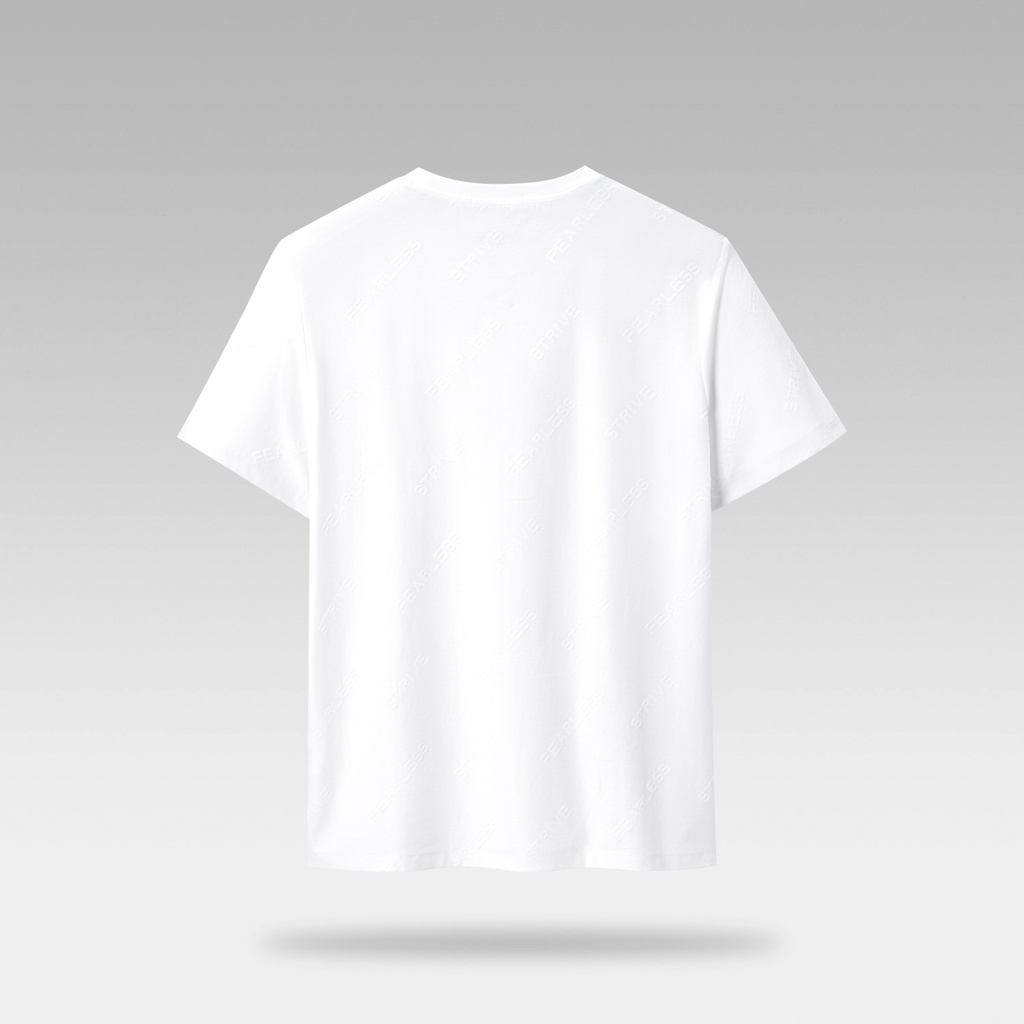 HLA - Áo thun nam trắng trơn tối giản cao cấp Fearless minimalist casual white T-shirt