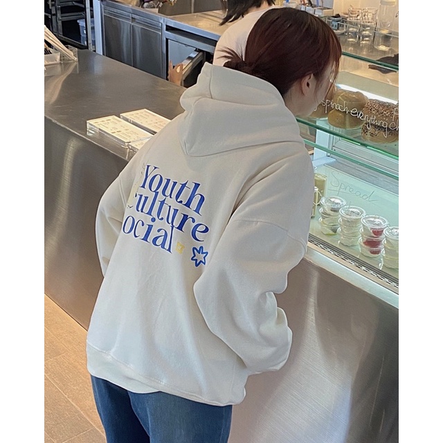 Áo khoác Nỉ Nam/Nữ màu kem NEWRB HOODIE ZIPPER-Beige